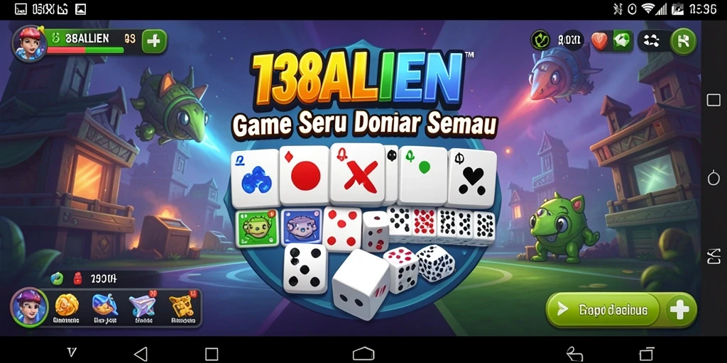 Gameplay seru 138ALIEN saat bermain domino bersama teman.