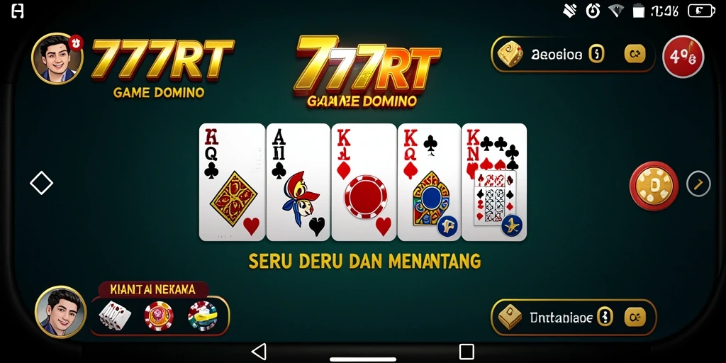 Tampilan gameplay seru dari 777RT dengan domino klasik.