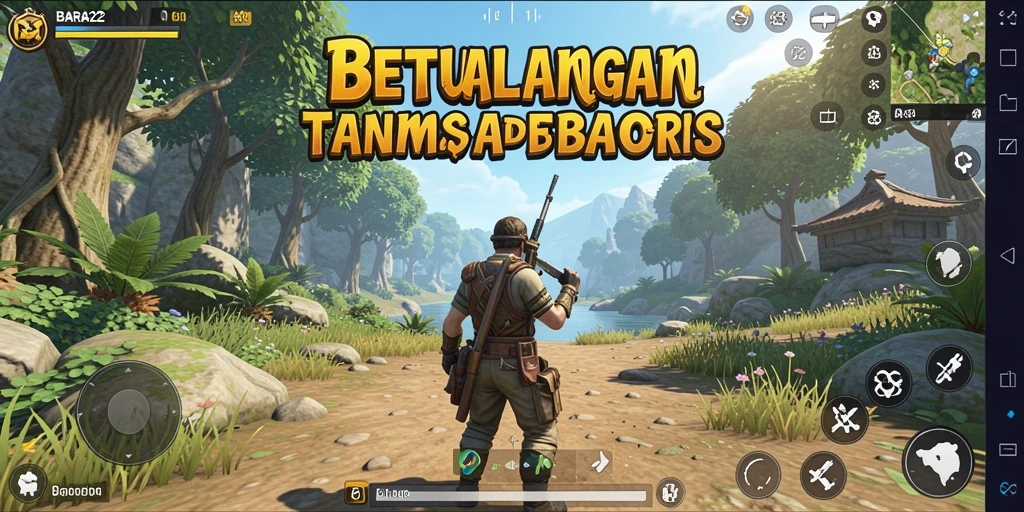 Tampilan gameplay menakjubkan BARA22 dalam dunia terbuka.