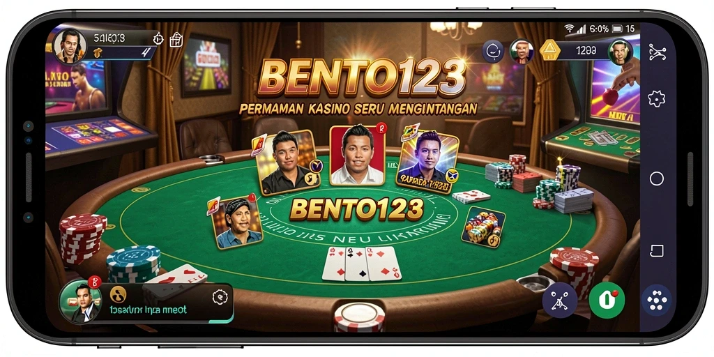 Screenshot gameplay BENTO123 menampilkan suasana kasino yang menarik.