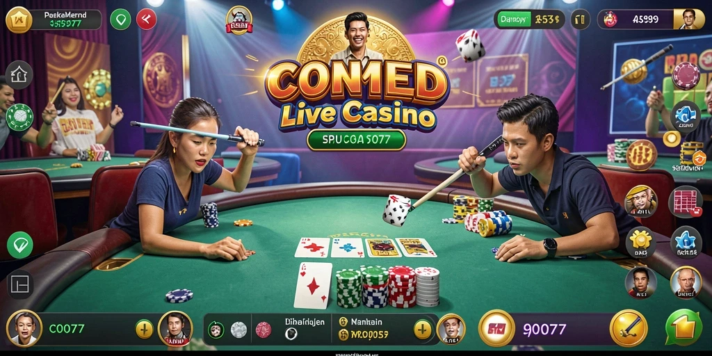 Tampilan gameplay C0077 yang mengasyikkan di Live Casino.