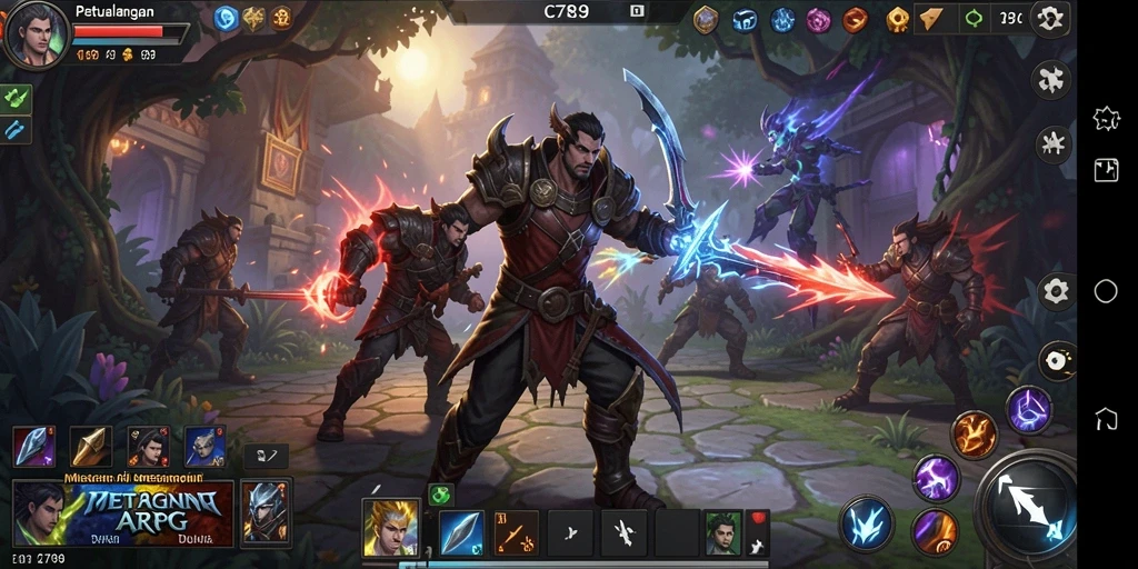 Tampilan gameplay C789 menunjukkan aksi pertarungan yang epik.