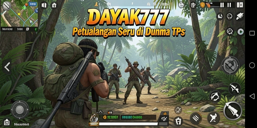 Gameplay seru dari DAYAK777 dengan pertempuran TPS yang mendebarkan.