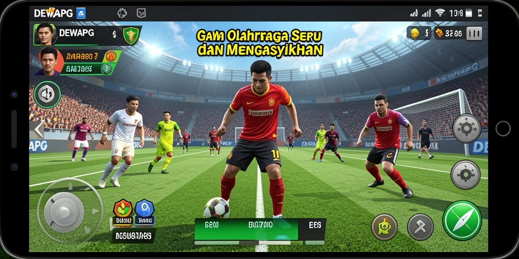 Tangkapan layar DEWAPG menampilkan momen seru saat pertandingan olahraga.