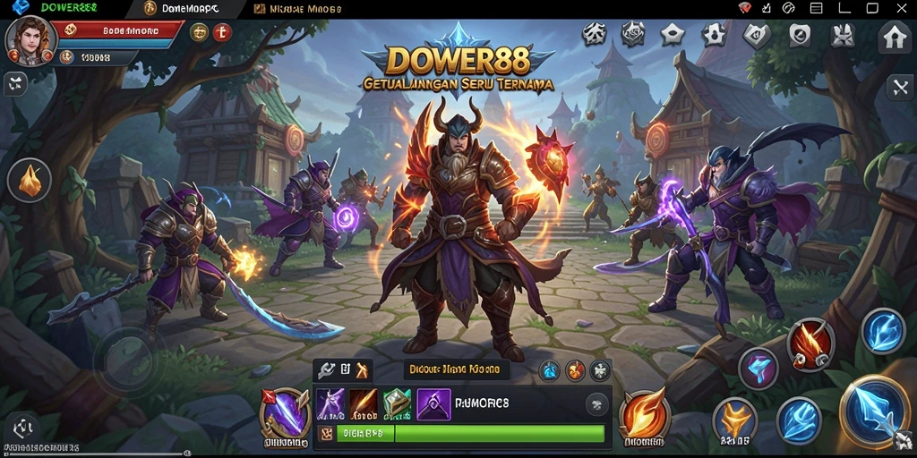 Tangkapan layar gameplay DOWER88 menunjukkan aksi seru di dunia MMORPG.