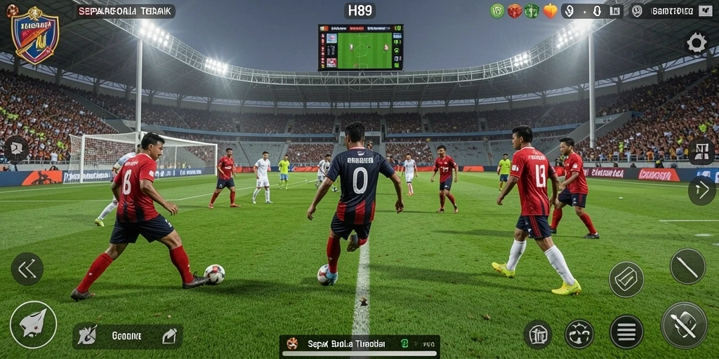 Screenshot gameplay H89 yang menunjukkan aksi seru di lapangan.