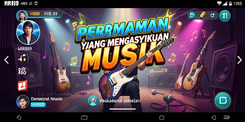 Screenshot HR89 menampilkan gameplay musik yang interaktif dan menarik.