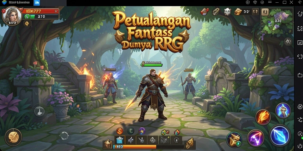 Tampilan gameplay menakjubkan dari IDA777 dalam petualangan RPG.