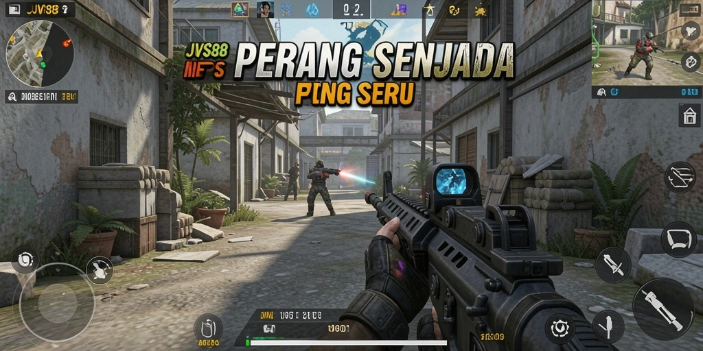 Gameplay seru JVS88 dengan pertarungan FPS yang intens.