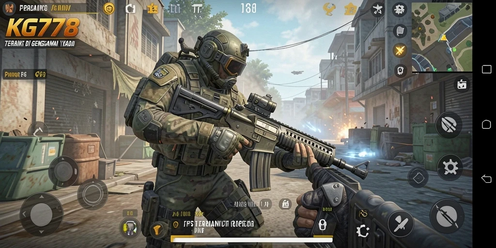 Screenshot menampilkan aksi mendebarkan dalam gameplay KG778.