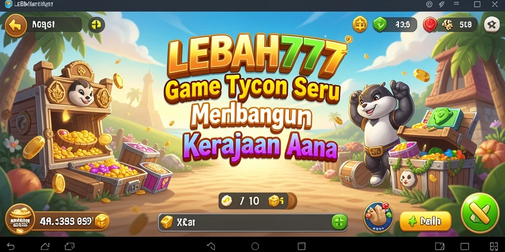 Menampilkan gameplay seru di LEBAH777 dengan elemen Tycoon yang menarik.