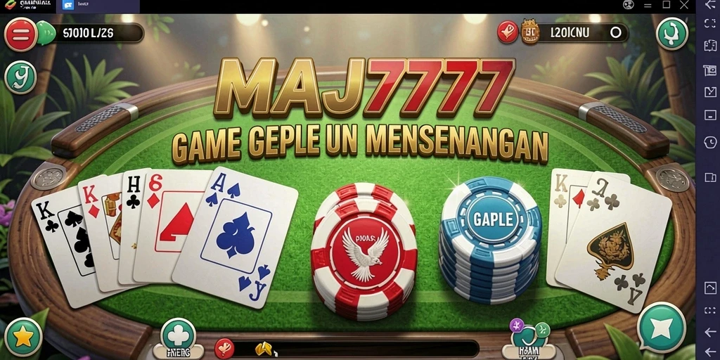Tampilan gameplay menarik dari MAJ777 dalam permainan Gaple.