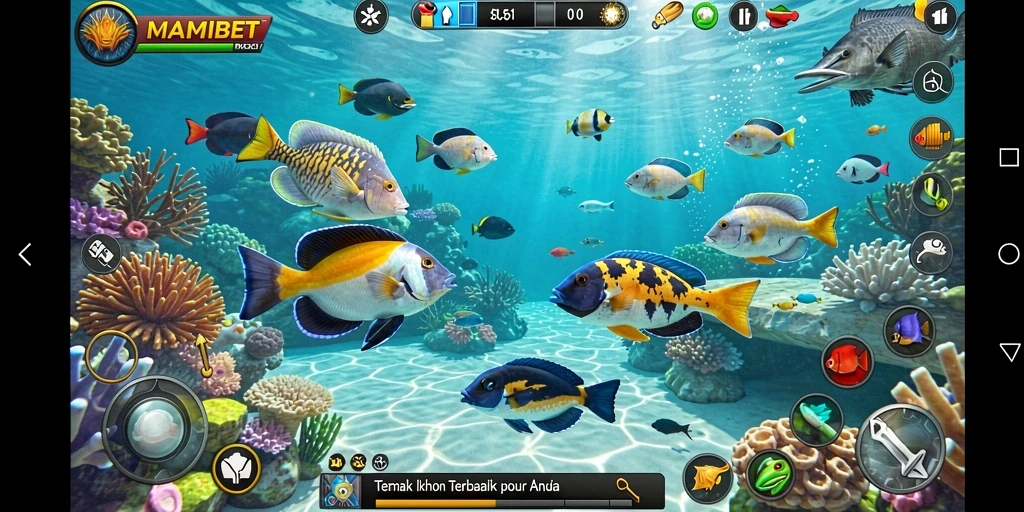Tampilan gameplay MAMIBET yang menarik dengan aksi Tembak Ikan seru.