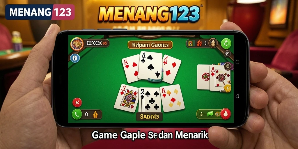 Gameplay seru Gaple di MENANG123 dengan fitur interaktif.