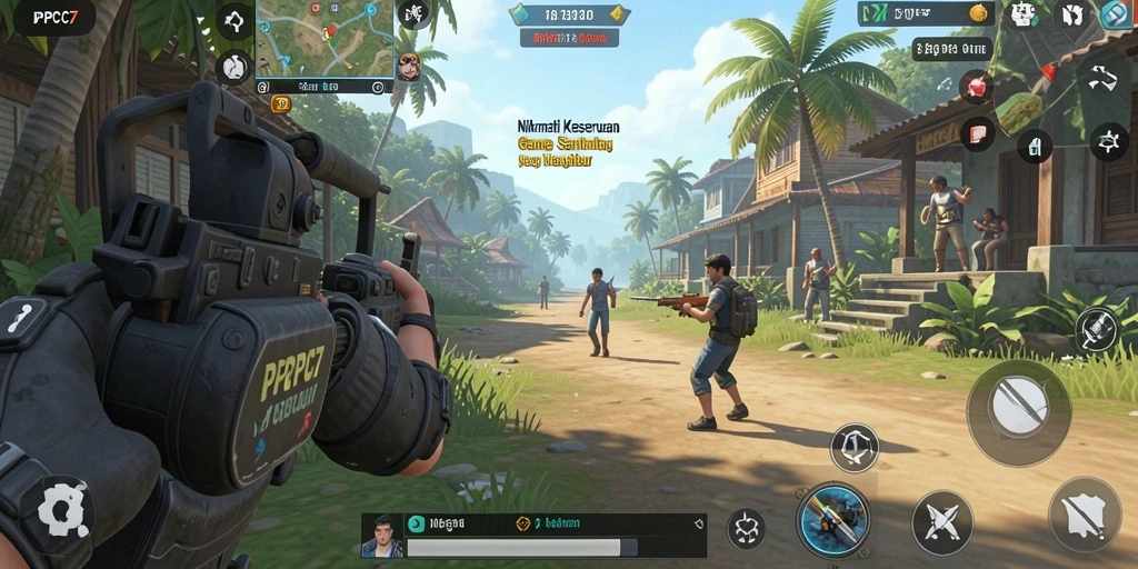 Tampilan gameplay seru dan menghibur di PCPC7.