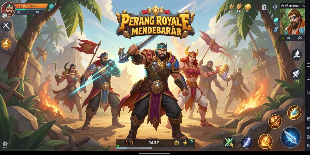 Screenshot PPRRYY menampilkan aksi mendebarkan dalam gameplay Battle Royale.