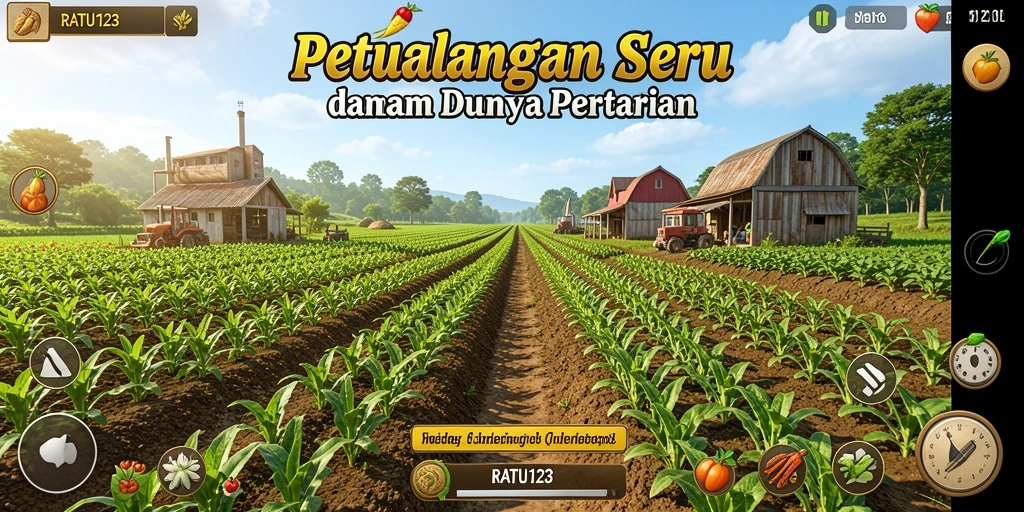 Screenshot gameplay <strong>RATU123</strong> menampilkan aktivitas berkebun yang mengasyikkan.